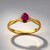 Anello in oro con Rubino Mozambico AAA (CIRARI)