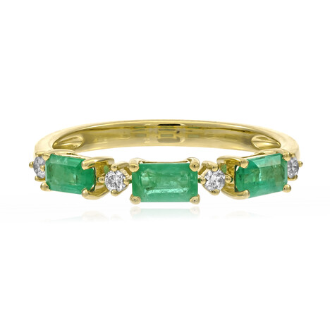 Gouden ring met AAA Zambia smaragden (CIRARI)