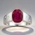 Anello in argento con Rubino del Madagascar