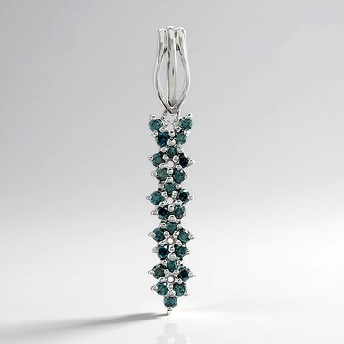 Pendentif en argent et Diamant fantaisie