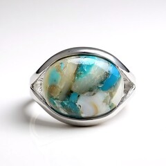 Anello in argento con Mosaico turchese