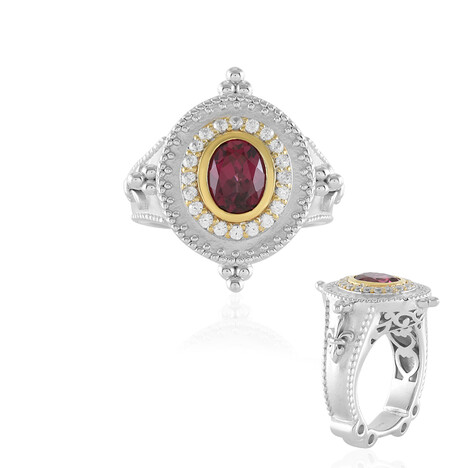 Malawi-Granat-Silberring (Dallas Prince Designs)