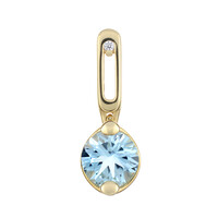 Pendentif en or et Topaze bleu ciel