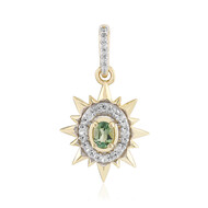 Colgante en oro con Tanzanita verde sin calentar