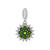 Ciondolo in argento con Diopside Russo
