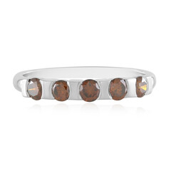 9K I2 Red Diamond Gold Ring
