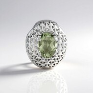 Colgante en plata con Amatista verde (MONOSONO COLLECTION)