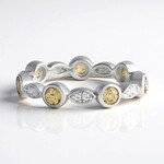 Anello in argento con Zircone Giallo