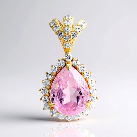 Ciondolo in argento con Kunzite