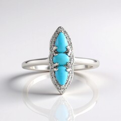 Anello in argento con Turchese Sleeping Beauty