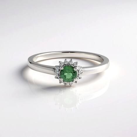 Anello in argento con Apatite Cromo