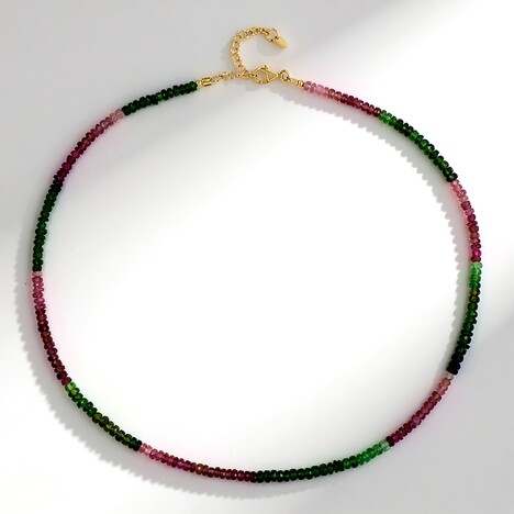 Collana in argento con Tormalina Rosa Nigeriana