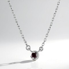 Collana in argento con Diamante Porpora I2