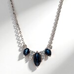 Collana in oro con Zaffiro Ceylon Blu (CIRARI)