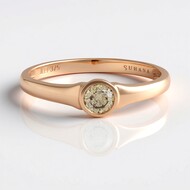 Bague en or et Diamant chocolat I2 (SUHANA)