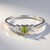 Anello placcato in platino con Tormalina Cuprian