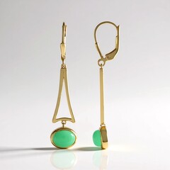 Orecchini in argento con Crisoprasio (KM by Juwelo)