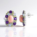 Orecchini in argento con Opale Rosa (de Melo Essence)