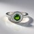 Bague en argent et Diopside de Russie
