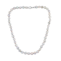 Collana in argento con Perla d'Acqua Dolce Argentata (TPC)