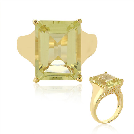 Anello in argento con Quarzo Limone