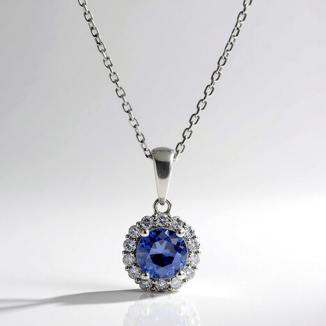 Collana in oro con Tanzanite AAA