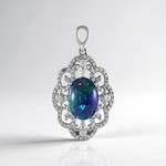 Ciondolo in argento con Opale Mezezo (Adela Silber)