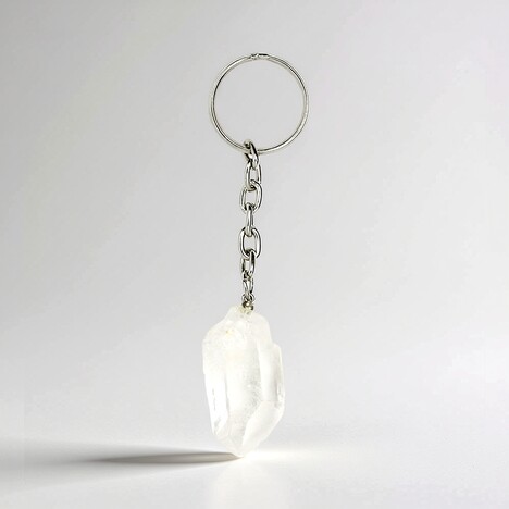 Accessorio in ottone con Quarzo Bianco