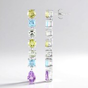 Rose de France Amethyst Silver Earrings