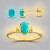 Anello in argento con Turchese Sleeping Beauty