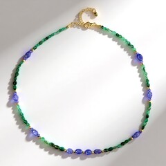 Collana in argento con Tanzanite