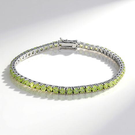 Bracciale in argento con Peridoto della Birmania
