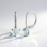 Orecchini in argento con Topazio Blu Cielo