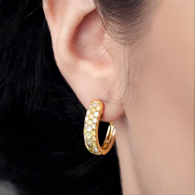 Boucles d'oreilles en or et Diamant fancy SI2 (CIRARI)