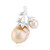 Colgante en plata con Perla Ming durazno (TPC)