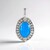 Ciondolo in argento con Opale Blu dell'Etiopia
