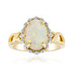 Brasilianischer Weißer Opal-Goldring