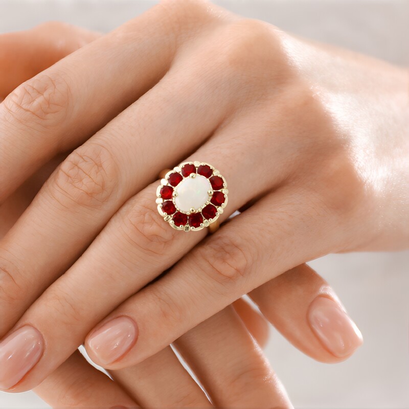 14K Australian Opal Gold Ring (CIRARI)