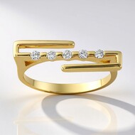 Anello in oro con Diamante SI2 (H) (de Melo Gold)