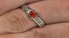 Anillo en plata con Cianita naranja de Tanzania