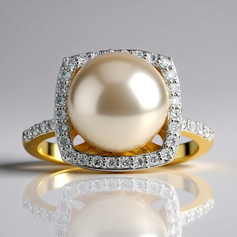 Anello in oro con Perla Akoya (TPC)