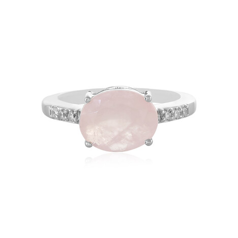 Zilveren ring met een rozen kwarts