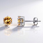 Orecchini in argento con Citrino