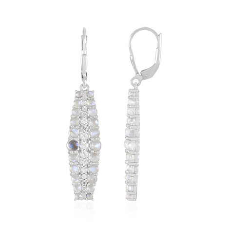 Pendientes en plata con Piedra de luna azul (KM by Juwelo)