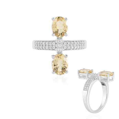 Anello in argento con Berillo Giallo