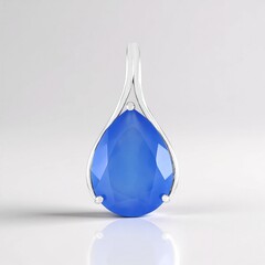 Ciondolo in argento con Calcedonio Blu