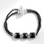 Bracciale in argento con Spinello Nero (KM by Juwelo)