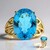Anello in oro con Topazio Marambaia