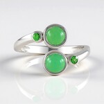 Anello in argento con Crisoprasio (KM by Juwelo)
