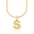 Silberhalskette- Buchstabe S